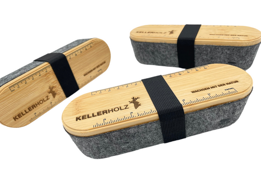 Filz-Etui mit Bambusdeckel - Timos holzWerkstatt