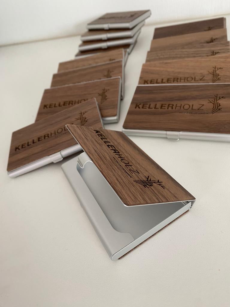 Visitenkartenetuis mit individueller Gravur - Timos holzWerkstatt