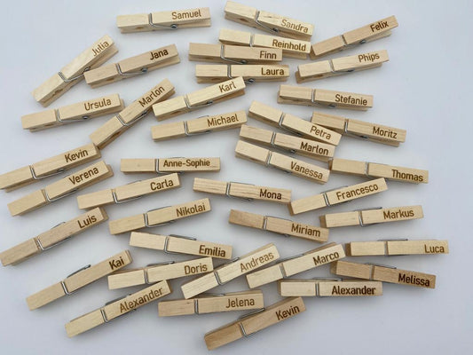 Wäscheklammern als Platzhalter - Timos holzWerkstatt