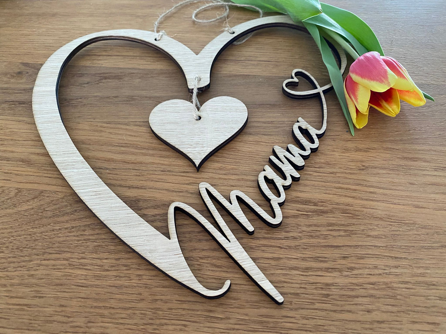 Herz "Mama" - Timos holzWerkstatt