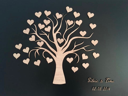Gästebaum mit Herzen - Timos holzWerkstatt
