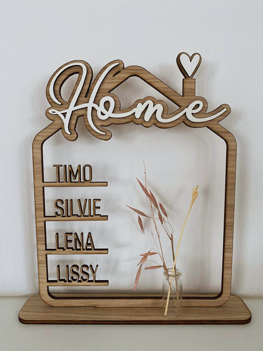 Aufsteller Haus mit Namen - Timos holzWerkstatt