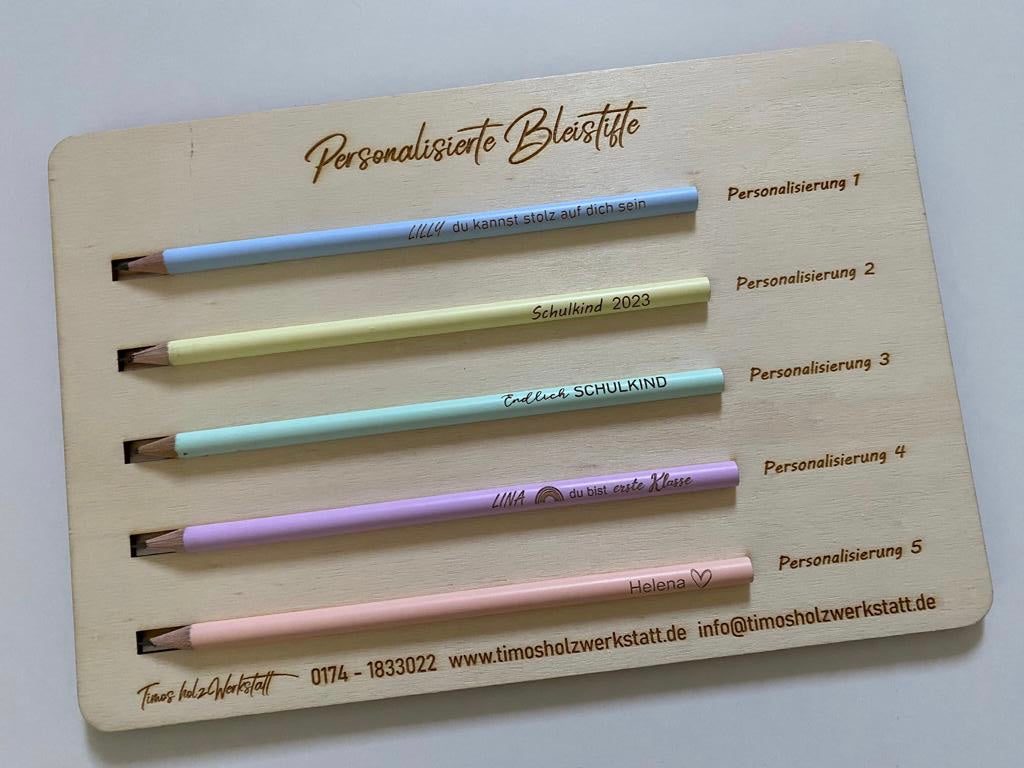 Bleistift personalisiert - Timos holzWerkstatt