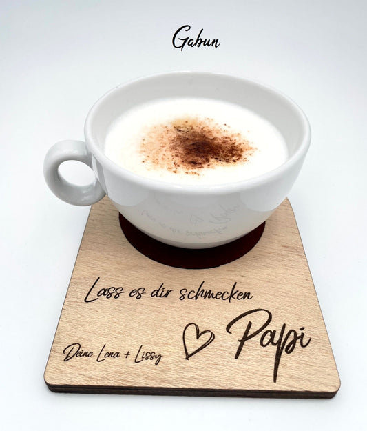Untersetzer personalisiert / Kaffeeuntersetzer / Untersetzer Tasse Becher / Tassenuntersetzer - Timos holzWerkstatt
