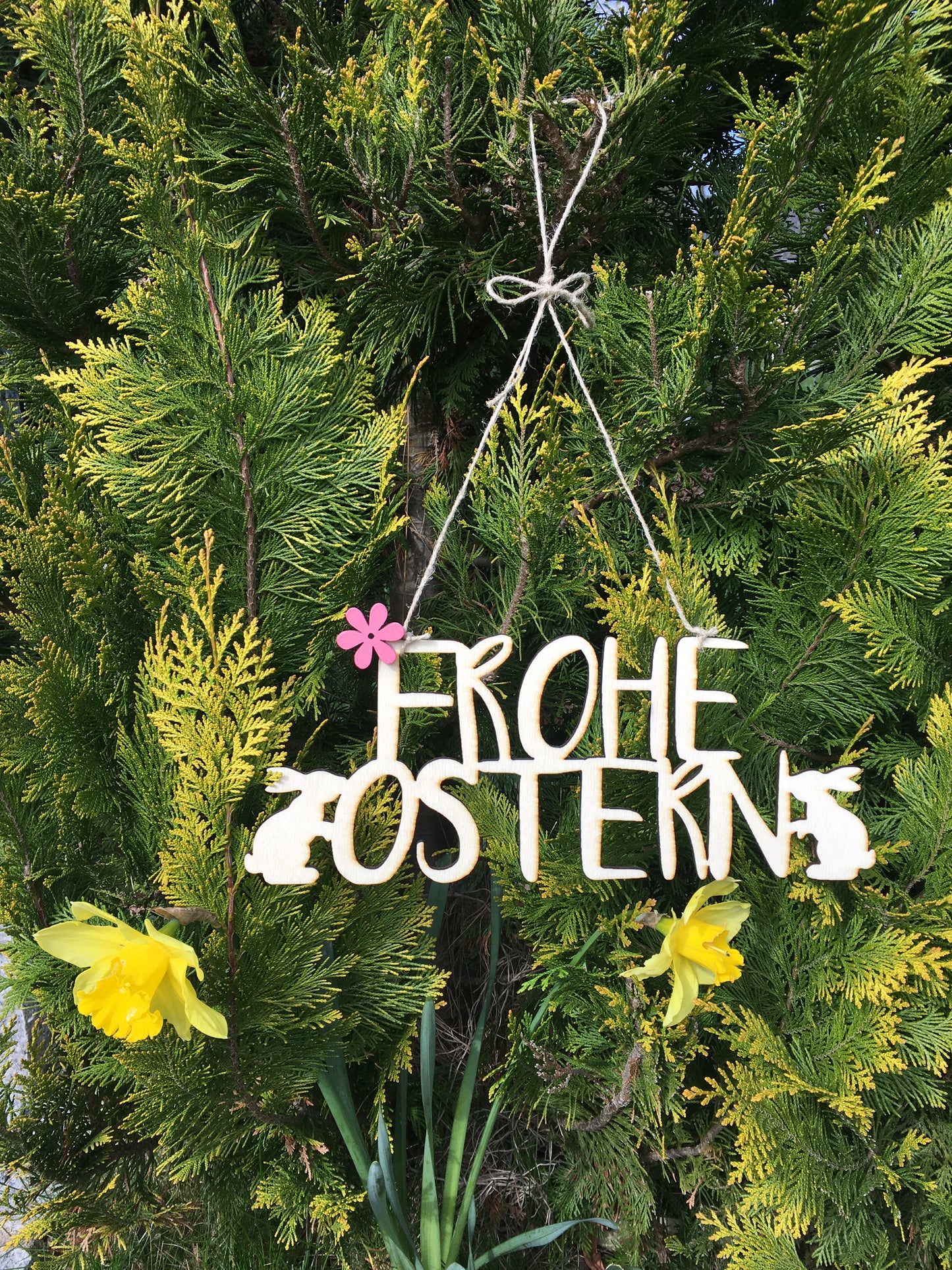 Schriftzug "Frohe Ostern" - Timos holzWerkstatt