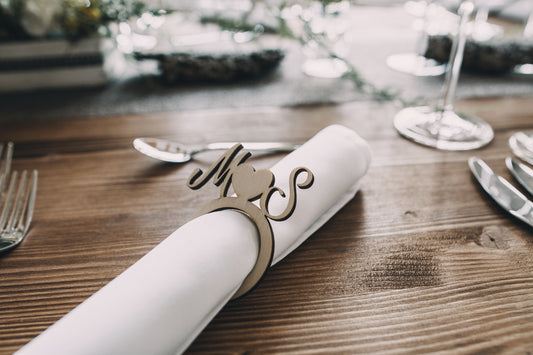 Serviettenringe mit Euren Initialen - Timos holzWerkstatt