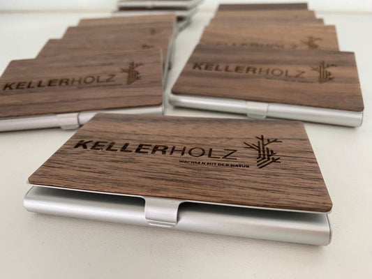 Visitenkartenetuis mit individueller Gravur - Timos holzWerkstatt