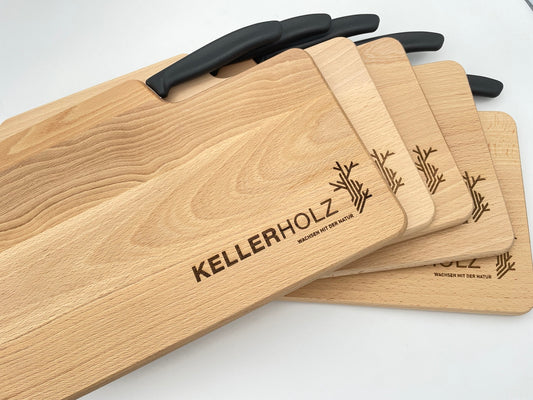 Schneidebrett mit "Victorinox"-Messer - Timos holzWerkstatt