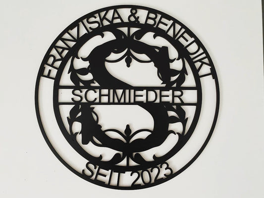 Monogramm / Famillienname - Timos holzWerkstatt