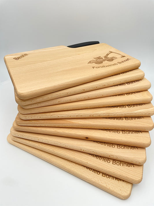 Schneidebrett mit "Victorinox"-Messer - Timos holzWerkstatt