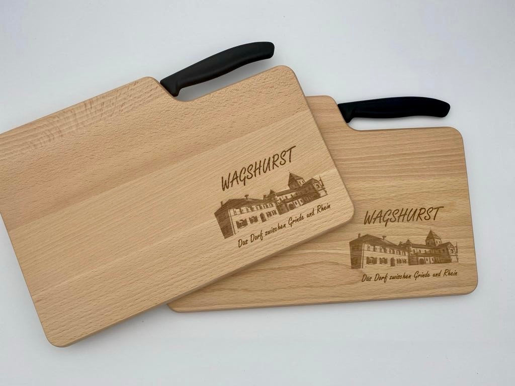 Schneidebrett mit "Victorinox"-Messer - Timos holzWerkstatt