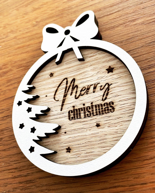 Weihnachtskugel aus edlem Eichenfunier - TE Designz / Timos holzWerkstatt