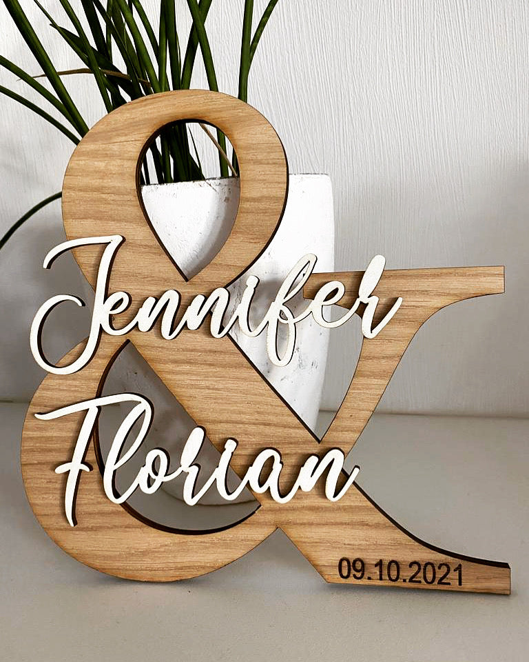 &-Zeichen personalisiert - TE Designz / Timos holzWerkstatt