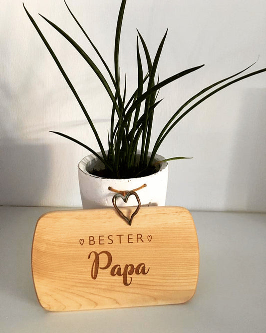 Frühstücksbrettchen "Bester Papa" - TE Designz / Timos holzWerkstatt