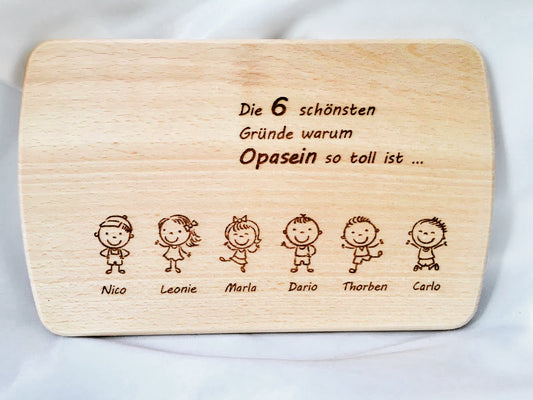 Frühstücksbrettchen "Schönsten Gründe" - TE Designz / Timos holzWerkstatt