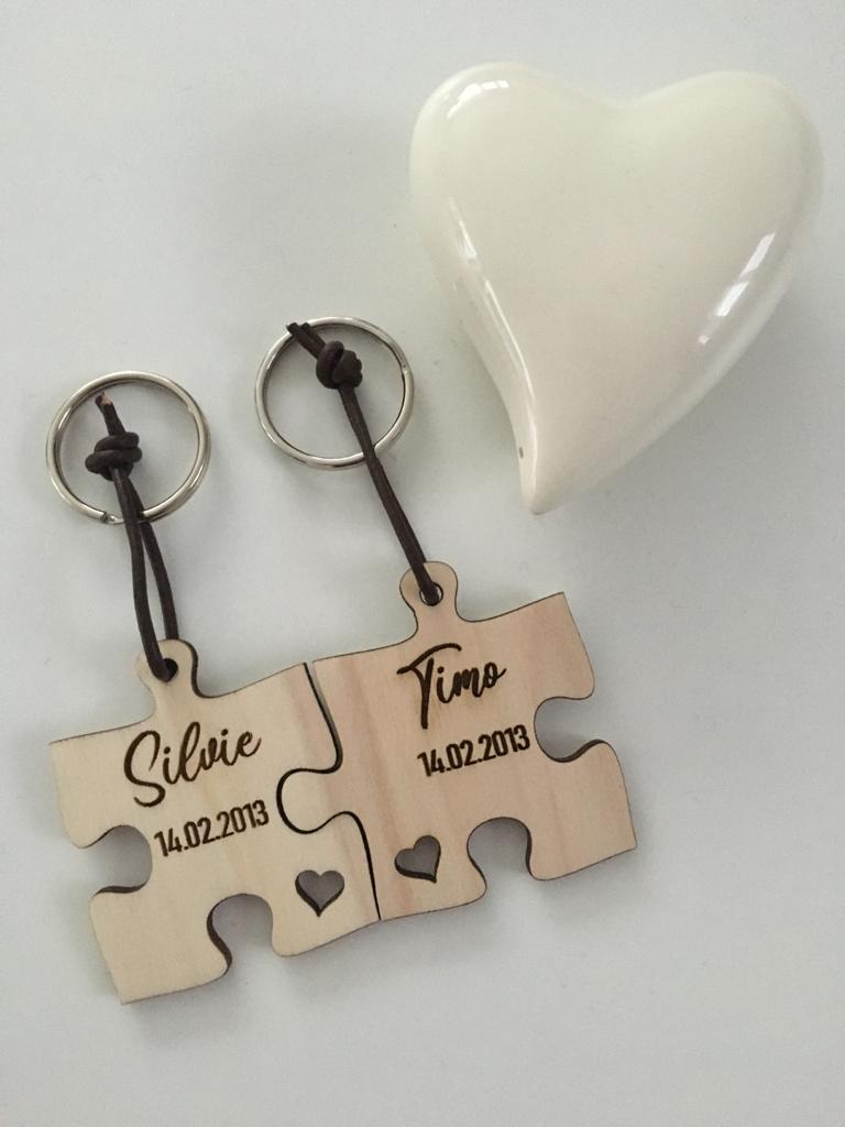 Schlüsselanhänger Puzzle - TE Designz / Timos holzWerkstatt