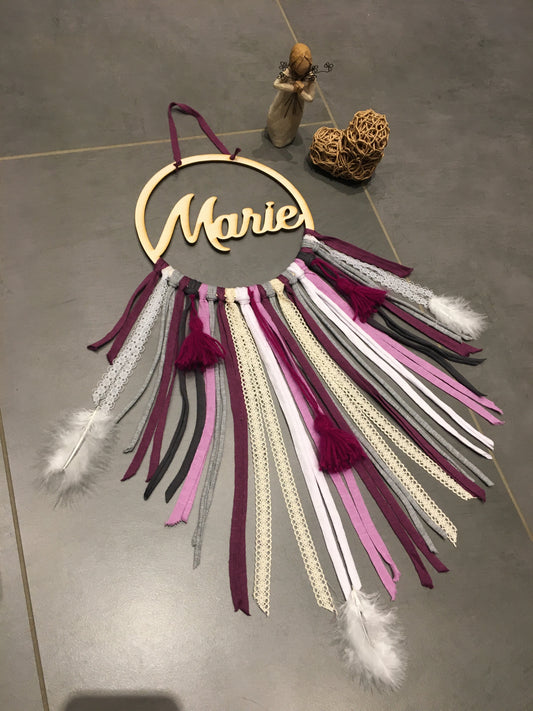 Traumfänger mit Namen - TE Designz / Timos holzWerkstatt