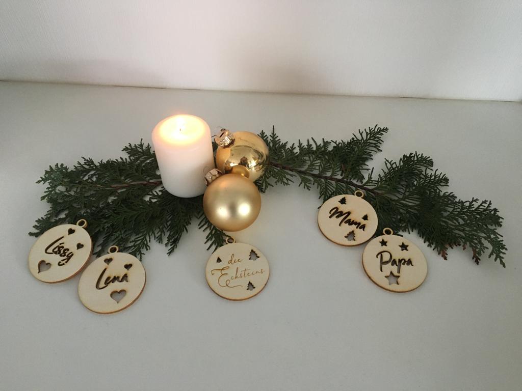 Weihnachtskugel 4er-Set - TE Designz / Timos holzWerkstatt