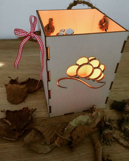 Windlicht aus Holz - Bausatz - TE Designz / Timos holzWerkstatt