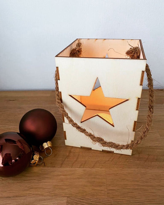 Windlicht aus Holz - Bausatz - TE Designz / Timos holzWerkstatt