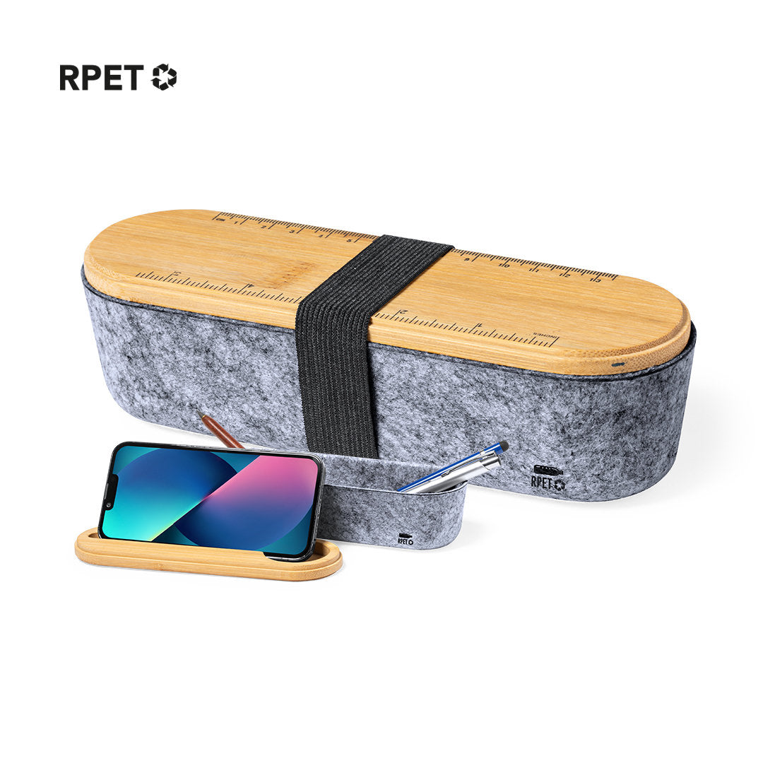 Filz-Etui mit Bambusdeckel