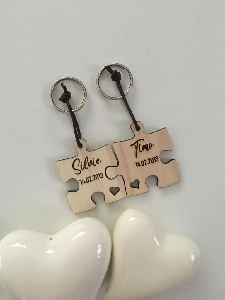 Schlüsselanhänger Puzzle - TE Designz / Timos holzWerkstatt