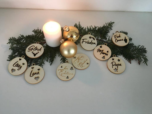 Weihnachtskugel 4er-Set - TE Designz / Timos holzWerkstatt