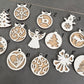 Weihnachtskugeln Motiv aus edlem Eichenfurnier - TE Designz / Timos holzWerkstatt